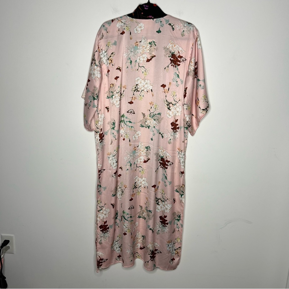 Anthropologie Floreat Floral Azalea Kimono Robe - Picture 2 of 12